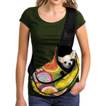 Tropical Jungle Fruits Pattern Print Pet Sling Carrier