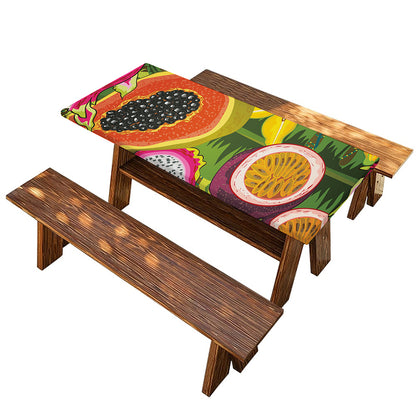 Tropical Jungle Fruits Pattern Print Picnic Table Cover