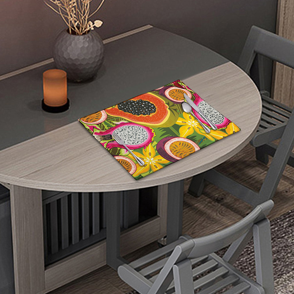 Tropical Jungle Fruits Pattern Print Placemat