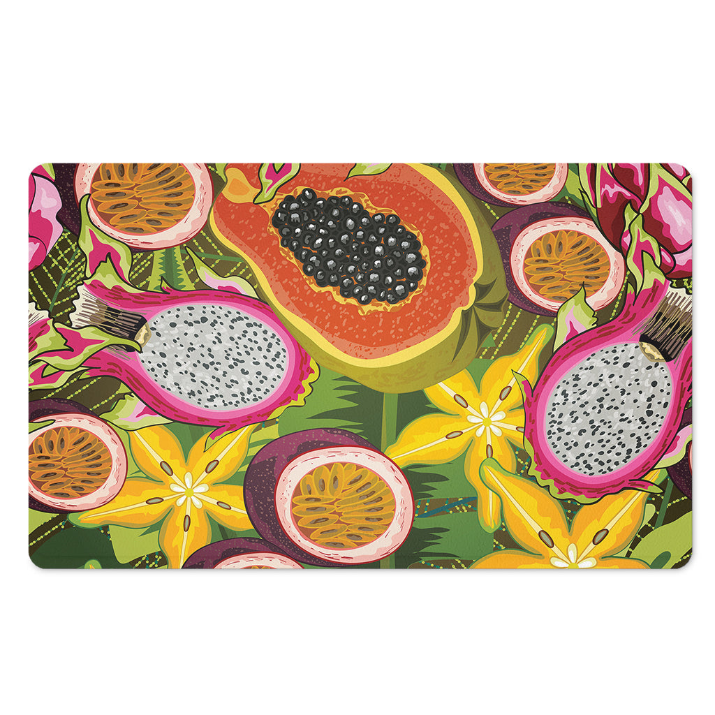 Tropical Jungle Fruits Pattern Print Polyester Doormat