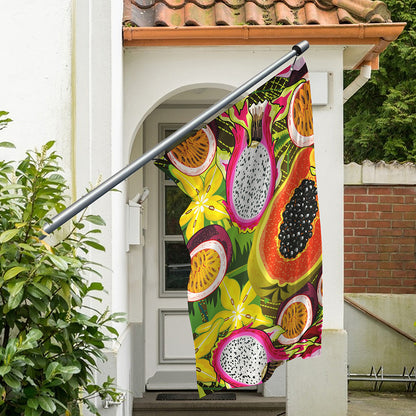 Tropical Jungle Fruits Pattern Print Polyester Flag