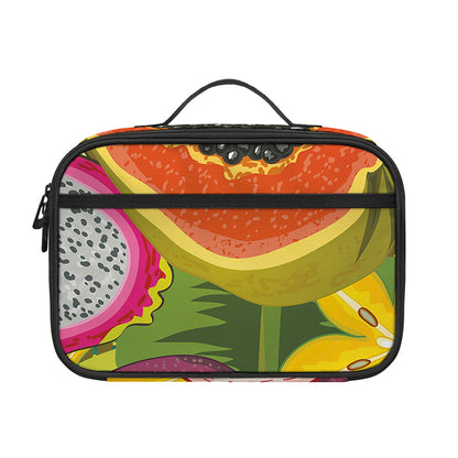Tropical Jungle Fruits Pattern Print Portable Lunch Bag