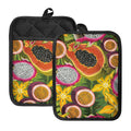 Tropical Jungle Fruits Pattern Print Pot Holders With Pocket
