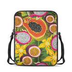 Tropical Jungle Fruits Pattern Print Rectangular Crossbody Bag
