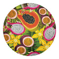 Tropical Jungle Fruits Pattern Print Round Blanket
