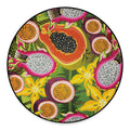 Tropical Jungle Fruits Pattern Print Round Floor Mat