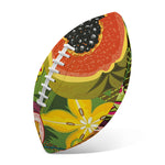 Tropical Jungle Fruits Pattern Print Rugby Ball