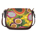 Tropical Jungle Fruits Pattern Print Saddle Bag