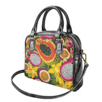 Tropical Jungle Fruits Pattern Print Shoulder Handbag