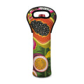 Tropical Jungle Fruits Pattern Print Single Neoprene Wine Tote