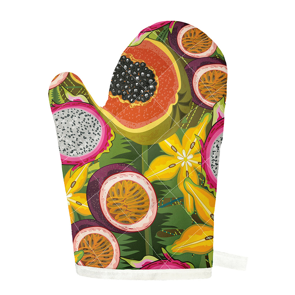 Tropical Jungle Fruits Pattern Print Single Oven Mitt