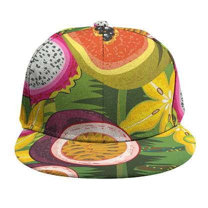 Tropical Jungle Fruits Pattern Print Snapback Cap