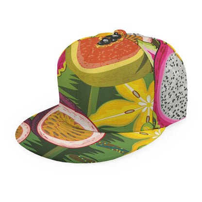 Tropical Jungle Fruits Pattern Print Snapback Cap