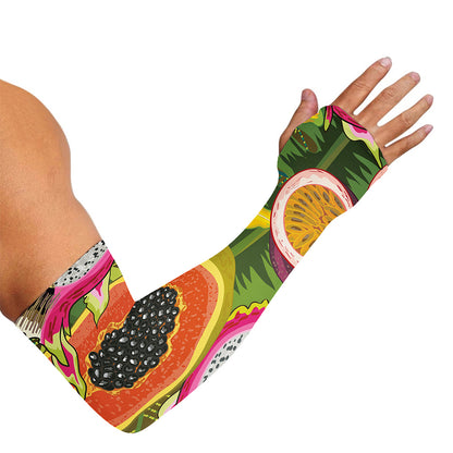 Tropical Jungle Fruits Pattern Print Sun Protection Arm Sleeves