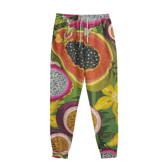 Tropical Jungle Fruits Pattern Print Sweatpants