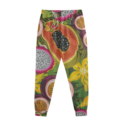 Tropical Jungle Fruits Pattern Print Sweatpants