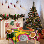 Tropical Jungle Fruits Pattern Print Tablecloth