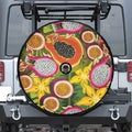 Tropical Jungle Fruits Pattern Print Tire Cover With Camera Hole
