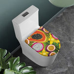 Tropical Jungle Fruits Pattern Print Toilet Lid Cover