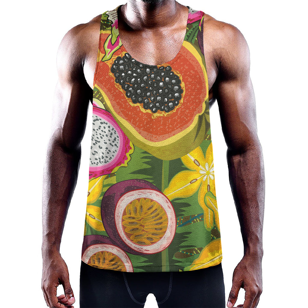 Tropical Jungle Fruits Pattern Print Training Tank Top