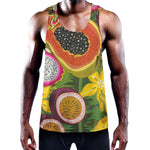 Tropical Jungle Fruits Pattern Print Training Tank Top