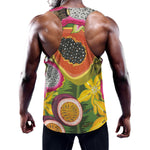 Tropical Jungle Fruits Pattern Print Training Tank Top