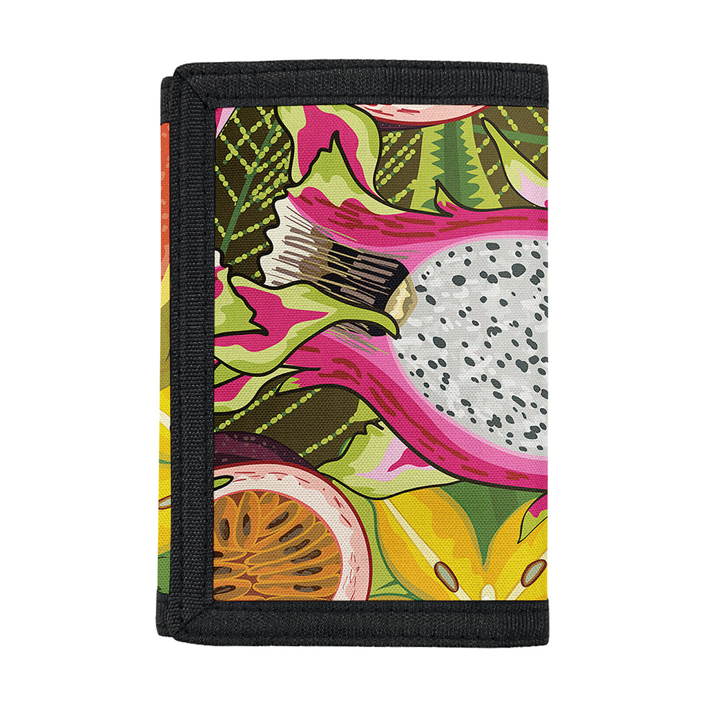 Tropical Jungle Fruits Pattern Print Trifold Wallet
