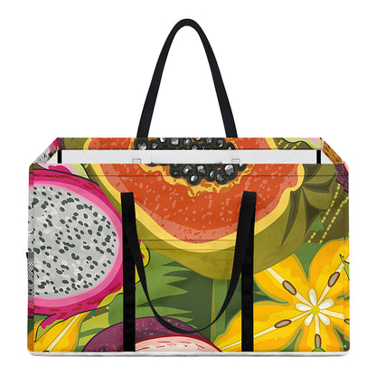 Tropical Jungle Fruits Pattern Print Utility Tote Bag