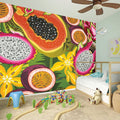 Tropical Jungle Fruits Pattern Print Wall Sticker