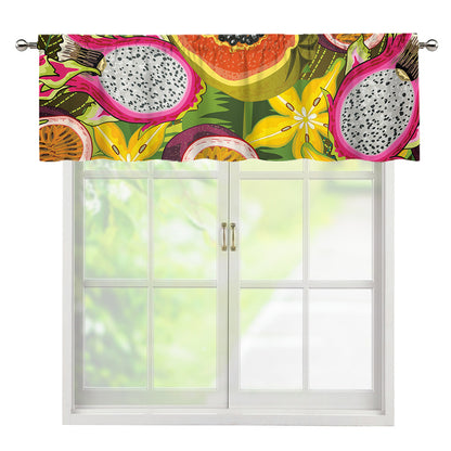 Tropical Jungle Fruits Pattern Print Window Valance