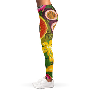 Tropical Jungle Fruits Pattern Print Women's Leggings