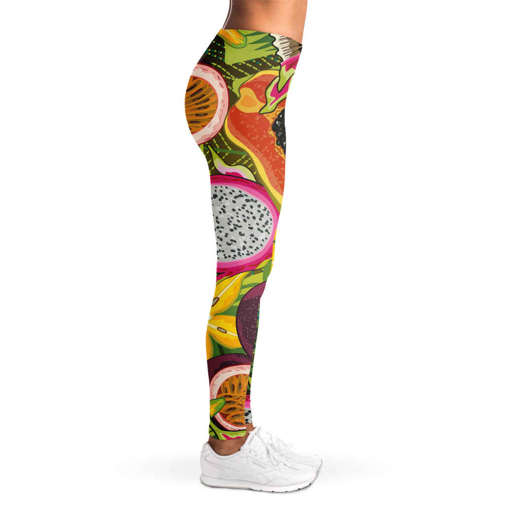 Tropical Jungle Fruits Pattern Print Women's Leggings