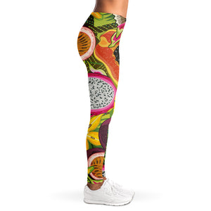 Tropical Jungle Fruits Pattern Print Women's Leggings