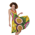 Tropical Jungle Fruits Pattern Print Women's Sleeveless Dress