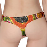 Tropical Jungle Fruits Pattern Print Women's Thong