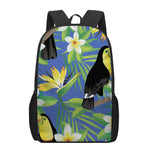 Tropical Keel-Billed Toucan Print 17 Inch Backpack
