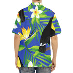 Tropical Keel-Billed Toucan Print Aloha Shirt