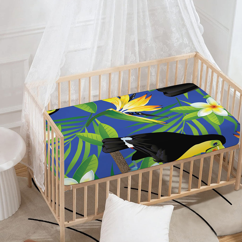 Tropical Keel-Billed Toucan Print Baby Crib Sheet