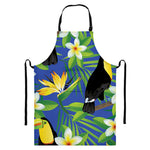 Tropical Keel-Billed Toucan Print Bib Apron With Pocket