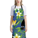 Tropical Keel-Billed Toucan Print Bib Apron With Pocket