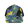 Tropical Keel-Billed Toucan Print Black Mesh Trucker Hat
