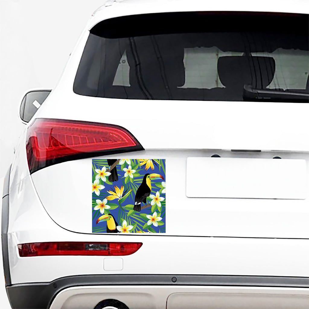 Tropical Keel-Billed Toucan Print Car Sticker