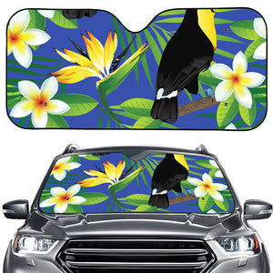 Tropical Keel-Billed Toucan Print Car Windshield Sun Shade