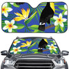 Tropical Keel-Billed Toucan Print Car Windshield Sun Shade