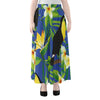 Tropical Keel-Billed Toucan Print Chiffon Maxi Skirt