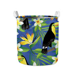 Tropical Keel-Billed Toucan Print Collapsible Laundry Basket