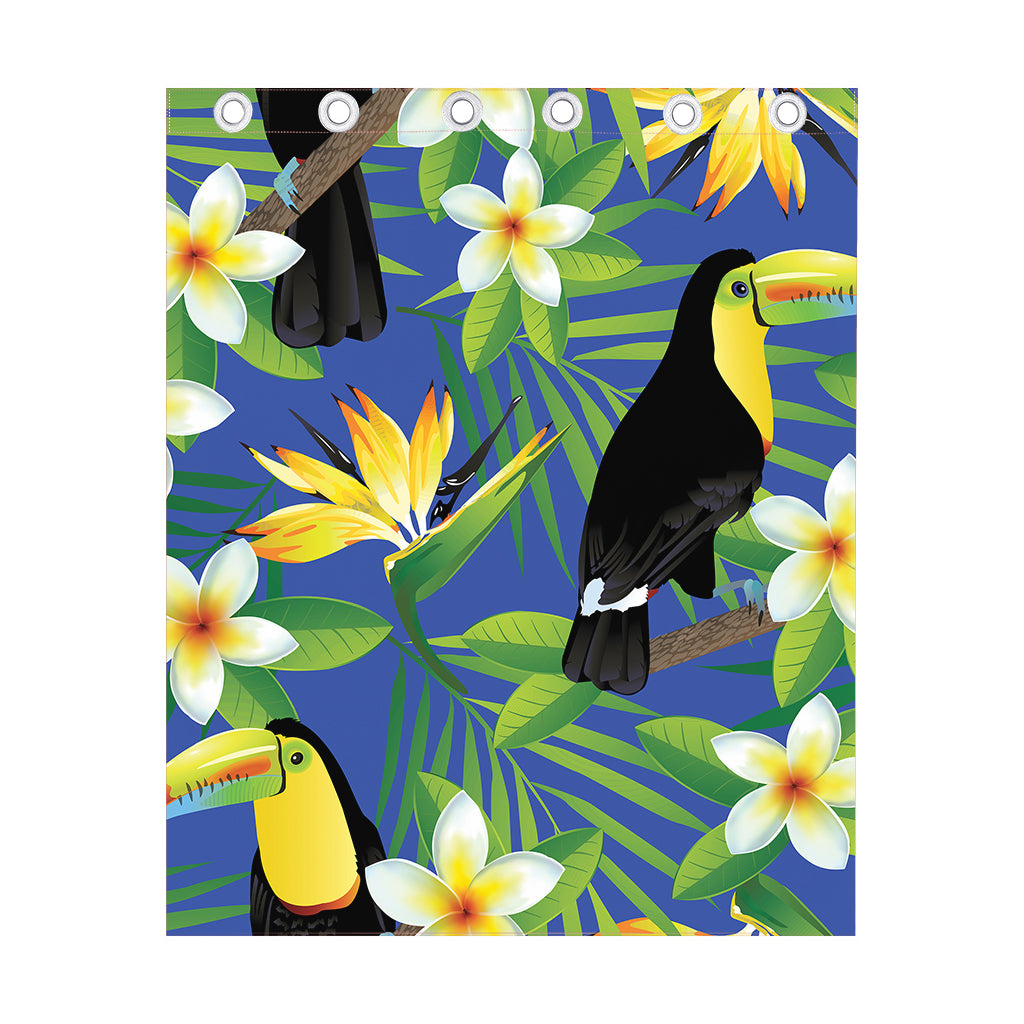 Tropical Keel-Billed Toucan Print Curtain