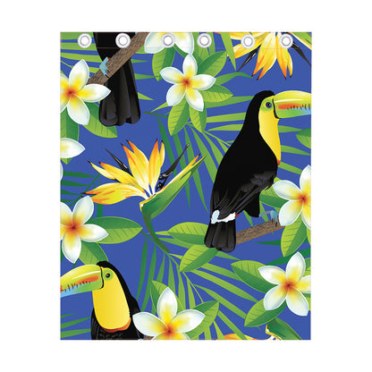 Tropical Keel-Billed Toucan Print Curtain