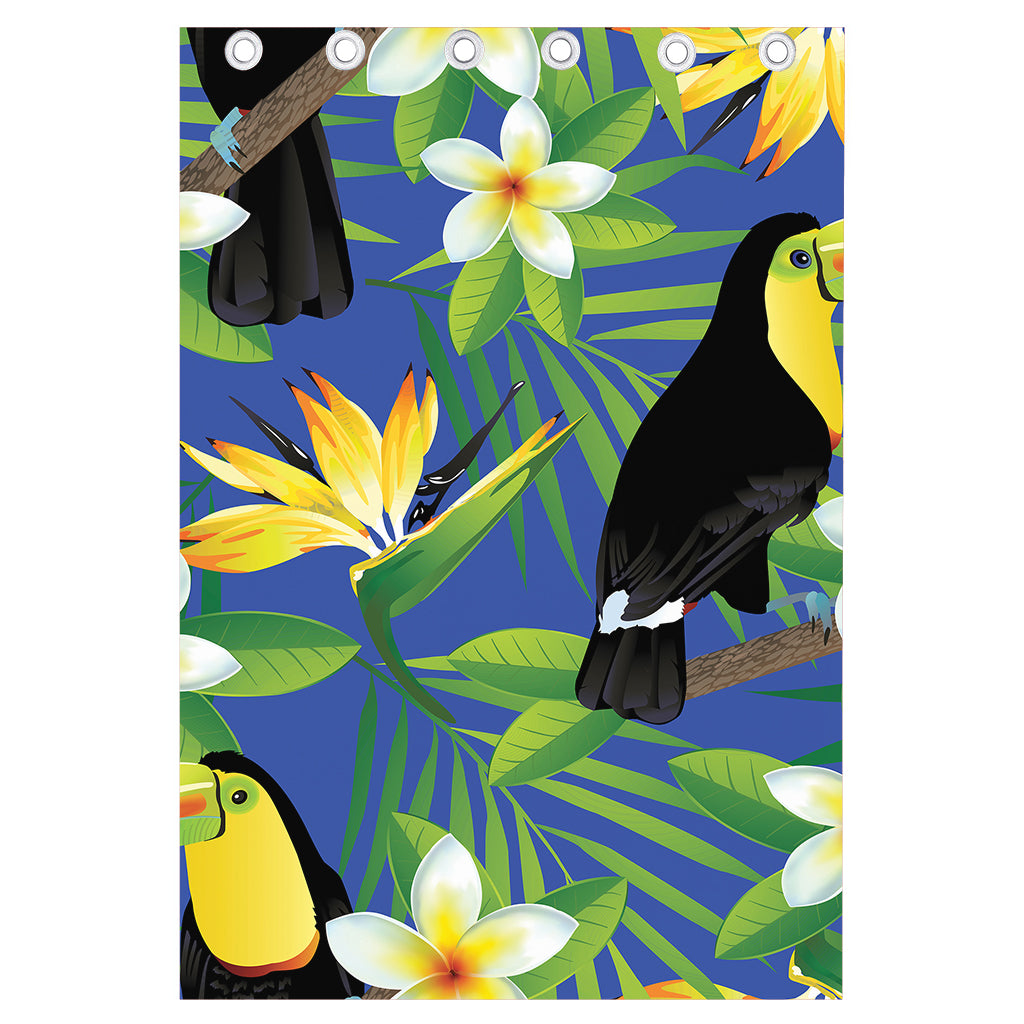 Tropical Keel-Billed Toucan Print Curtain