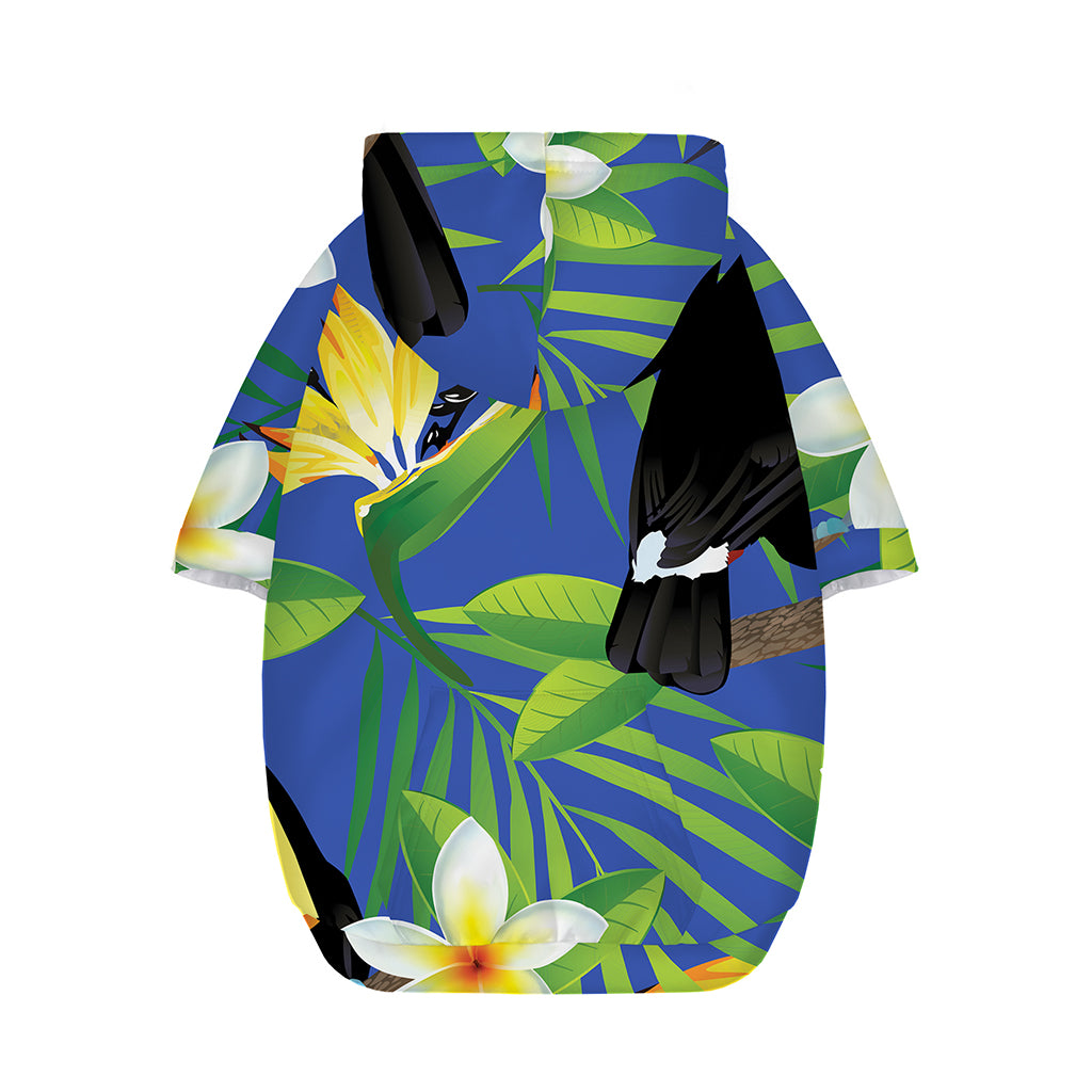Tropical Keel-Billed Toucan Print Dog Zip Up Hoodie